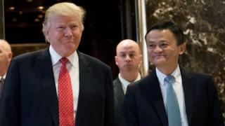 Donald Trump y Jack Ma.