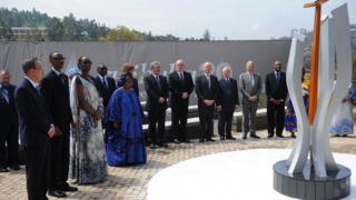 Commémoration des massacres de 1994, le 7 avril 2014, au Mémorial du génocide, à Kigali