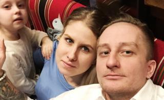 Любовь Соболь с мужем Сергеем Моховым и дочерью Мирославой