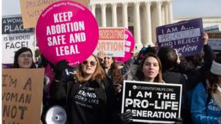 Abortion protests outside the US Supreme Court