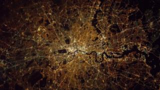 London seen from space