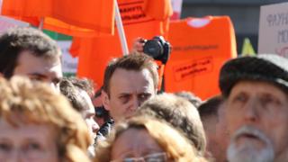 Алексей Навальный на митинге против реновации