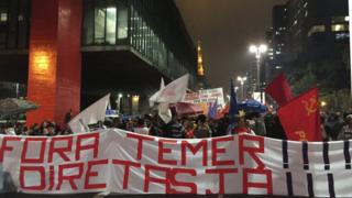Manifestação anti-Temer na avenida Paulista