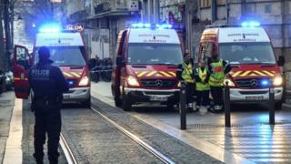 Ambulances at the scene