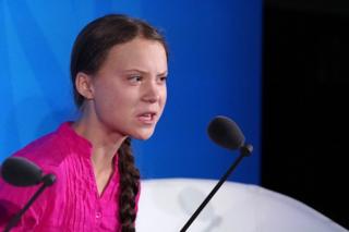 Swedish Climate activist Greta Thunberg speaks at the 2019 United Nations Climate Action Summit