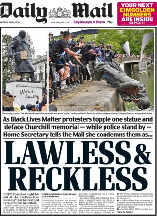 The Daily Mail front page 8 June