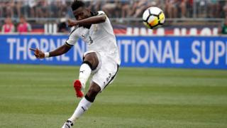 Asamoah Gyan bin score goal foe Ghana v USA match for July