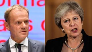Donald Tusk and Theresa May