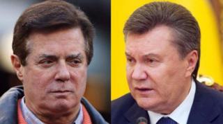 З 2007 по 2012 рік політтехнолог Пол Манафорт (ліворуч) міг отримати від регіоналів на чолі із екс-президентом Віктором Януковичем (праворуч) 12,7 млн доларів