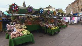 Mansfield's Town Hall market