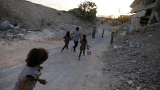 Children in Jobar, Damascus, Syria, file
