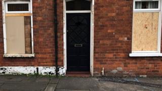 Damage to house in Wayland Street