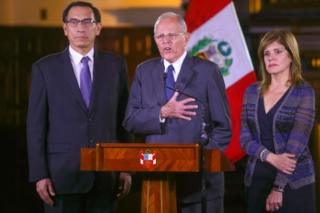 Pedro Pablo Kuczynski y los vicepresidentes.