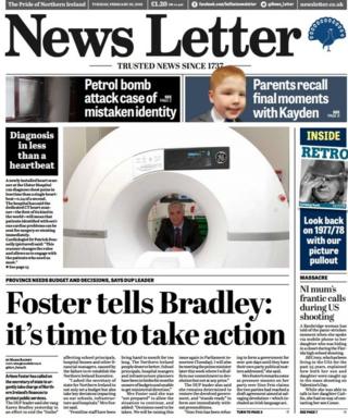 News Letter front page 20/02/18