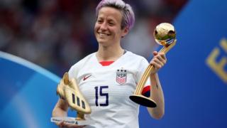 Megan Rapinoe fue elegida balón de oro y botín de oro del Mundial Femenino de Fútbol de la FIFA.