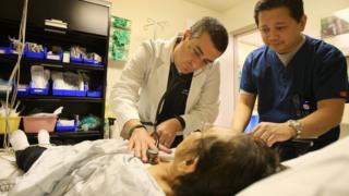 A emergency room in Panorama City, California, on 28 January 2009