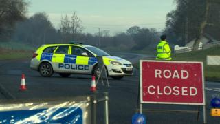 The scene of the crash on Moy Road in Armagh