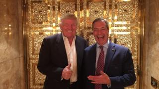 ABD'De Başkanlık Seçimi'nin kazanan Donald Trump ile UKIP lideri Farage New York'ta görüştü