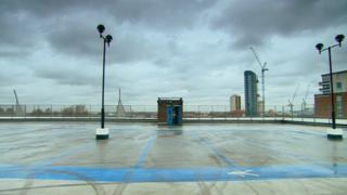 The car park now has a 6ft high perimeter fence