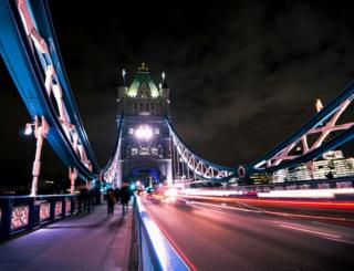 Traffic on Tower Bridge