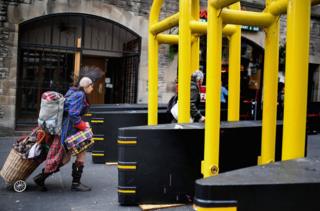 Barriers on the Royal Mile