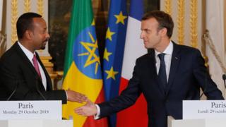 Pirezidaanti Maakroonii fi Ministira Muummee Abiy Ahmad