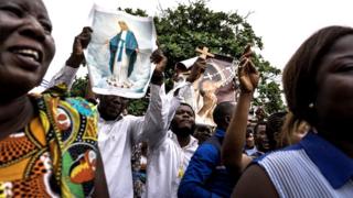Abagatolika bari mu myiyerekano i Kinshasa mu kwa 12 mu 2017