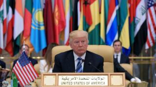Президент США Дональд Трамп на саммите в Рияде