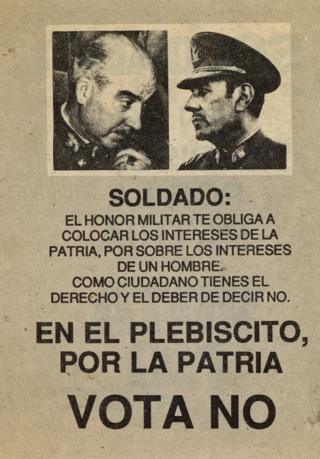Panfleto del plebiscito en Chile