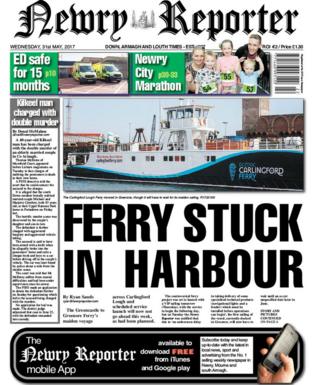 Newry Reporter front page Wednesday 31 May