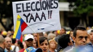 Protestos em Caracas