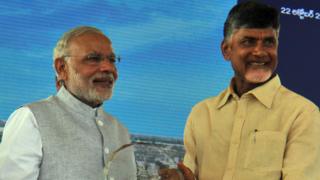 నరేంద్రమోదీతో చంద్రబాబునాయుడు