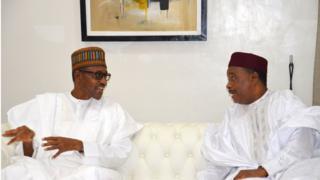 Shugaba Muhammadu Buhari da shugaba Mahamadou Issoufou , na Nijar