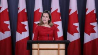Canadian Foreign Minister Chrystia Freeland (12 Dec 2018)