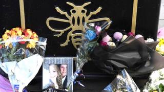 Tributes left for bombing victims