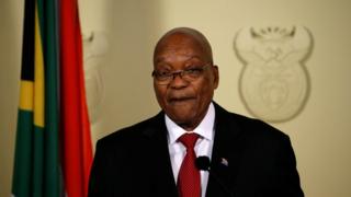 Jacob Zuma istifasını açıklarken