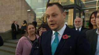 Jason Zadrozny outside court