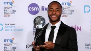Raheem Sterling and his award