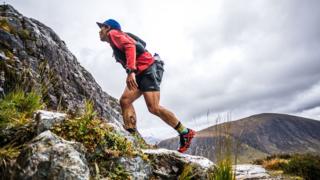 Competitor in the Salomon Glen Coe Skyline race
