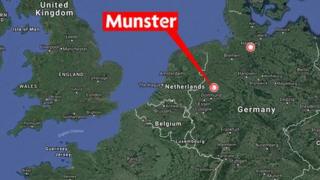 Une carte de Münster où s'est déroulé le drame dans le nord-est de l'Allemagne.