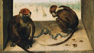"Dos monos" (1562) de Pieter Brueghel el Viejo