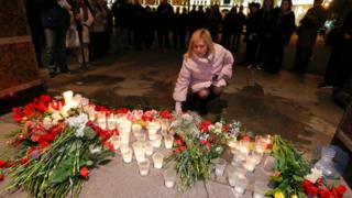 Tributes in St Petersburg