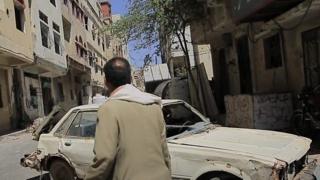 Footage obtained by the BBC gives a rare insight into life in the conflict-hit city of Taiz.