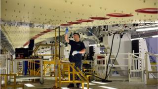 Airbus' wing production plant near Broughton in north-east Wales