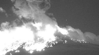 Explosión del volcán Popocatépetl
