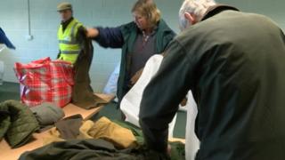 Coats being sorted