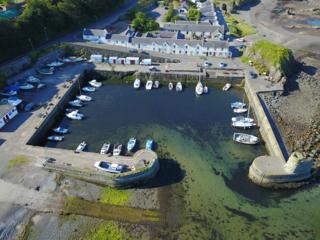 Dunure Harbour from above