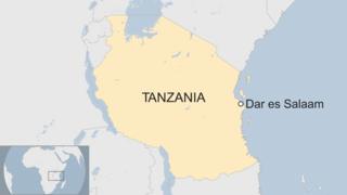 Карта, показывающая, где находится Дар-эс-Салам в Танзании