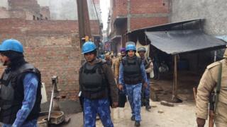 Police in Kasganj