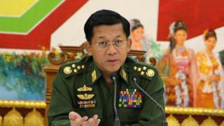 Myanmar's army chief Senior General Min Aung Hlaing addresses reporters during a news conference at the Defence Ministry in Naypyitaw September 21, 2015